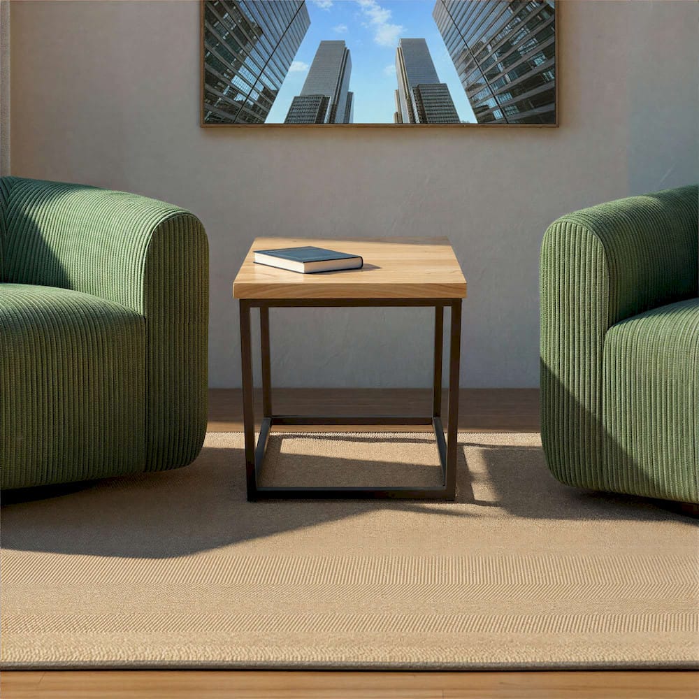 Jofran - Ames Solid Wood Modern End Table - Natural and Black - 2058-3 view 6