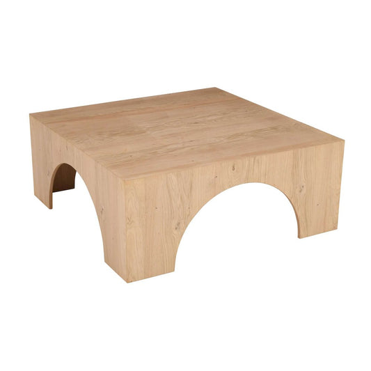 Jofran - Archimedes 40in Arched Wood Square Modern Rustic Coffee Table in Oak - 2430-2 view 2