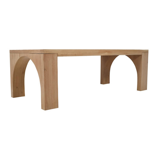 Jofran - Archimedes 88in Modern Wood Dining Table with Arched Base in Oak - 2431-88TBKT view 2