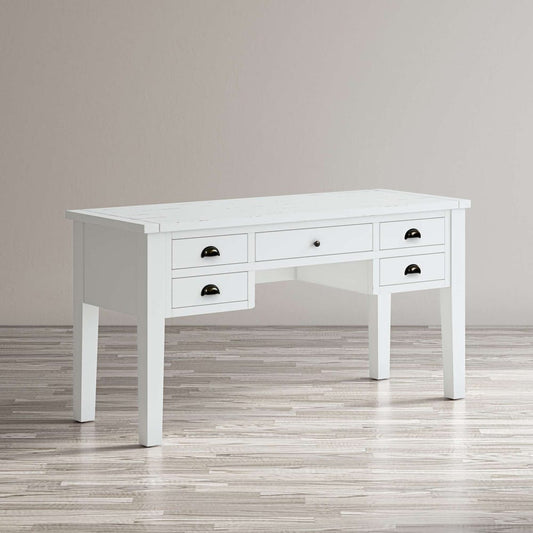 Jofran - Artisans Craft 5 in Drawer Desk in Weathered white - 1744-58 view 2