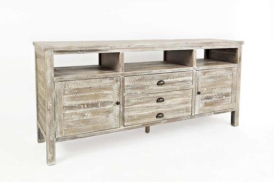 Jofran - Artisans Craft 70in Media Console in ashed Grey - 1743-70 view 2