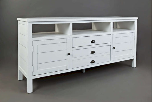 Jofran - Artisans Craft 70in Media Console in eathered white - 1744-70 view 2