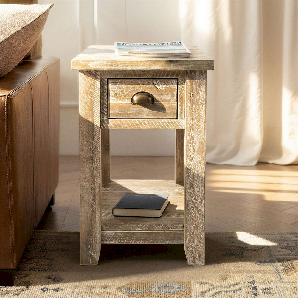 Jofran - Artisans Craft Chairside Table in ashed Grey - 1743-7 view 8
