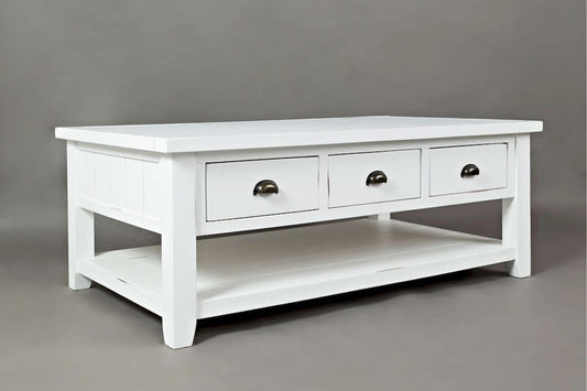 Jofran - Artisans Craft Cocktail Table in eathered white - 1744-1 view 2