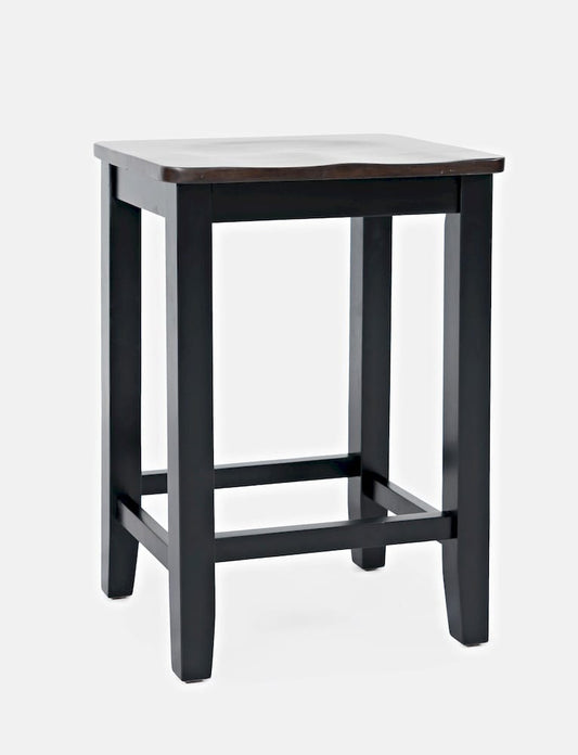 Jofran - Asbury Park Backless Saddle Stool in Black/Autumn (Set of 2) - 1846-BS175KD view 2