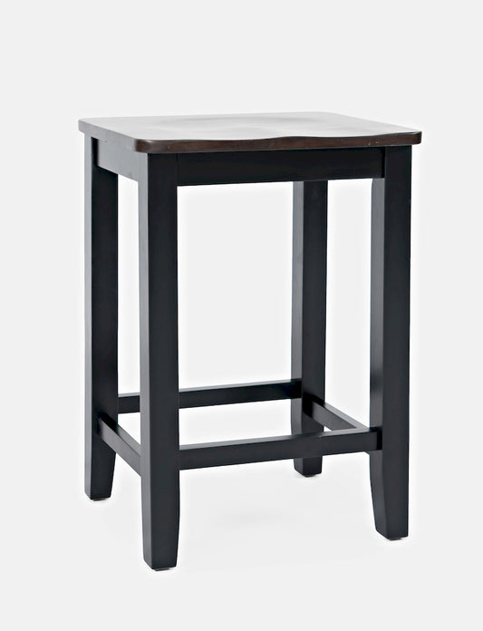 Jofran - Asbury Park Backless Saddle Stool in Black/Autumn (Set of 2) - 1846-BS175KD view 2