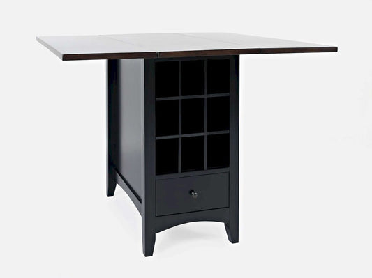 Jofran - Asbury Park Storage Counter Drop Leaf Table in Black/Autumn - 1846-48 view 2