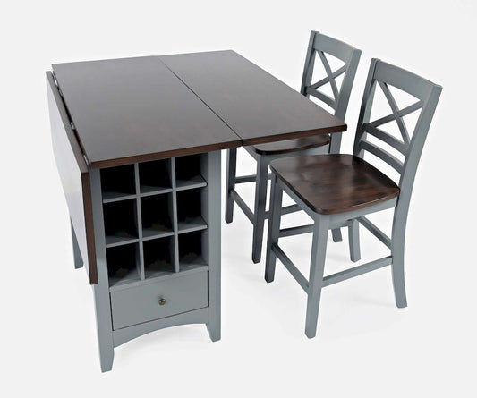 Jofran - Asbury Park Storage Counter Drop Leaf Table in Grey/Autumn - 1816-48 view 2