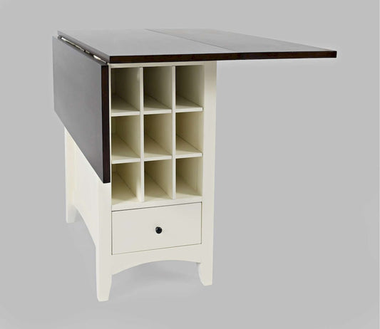 Jofran - Asbury Park Storage Counter Drop Leaf Table in white/Autumn - 1806-48 view 2