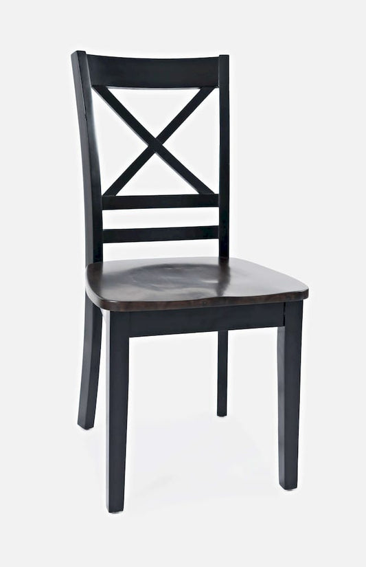 Jofran - Asbury Park X Back Chair in Black/Autumn (Set of 2) - 1845-373KD view 2