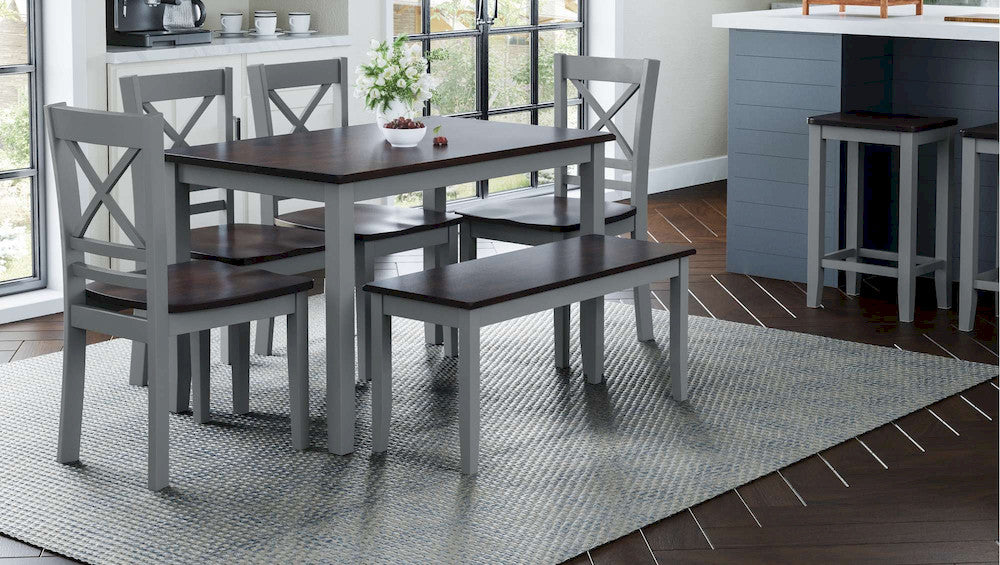 Jofran - Asbury Park X Back Chair in Grey/Autumn (Set of 2) - 1815-373KD view 6