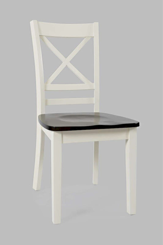 Jofran - Asbury Park X Back Chair in white/Autumn (Set of 2) - 1805-373KD view 2