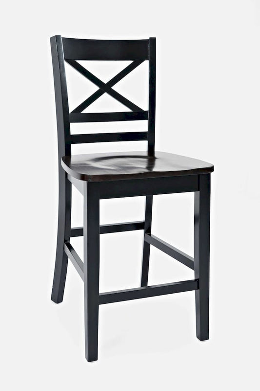 Jofran - Asbury Park X Back Stool in Black/Autumn (Set of 2) - 1846-BS395KD view 2