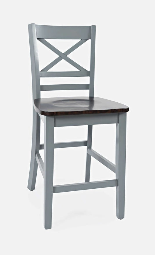 Jofran - Asbury Park X Back Stool in Grey/Autumn (Set of 2) - 1816-BS395KD view 2