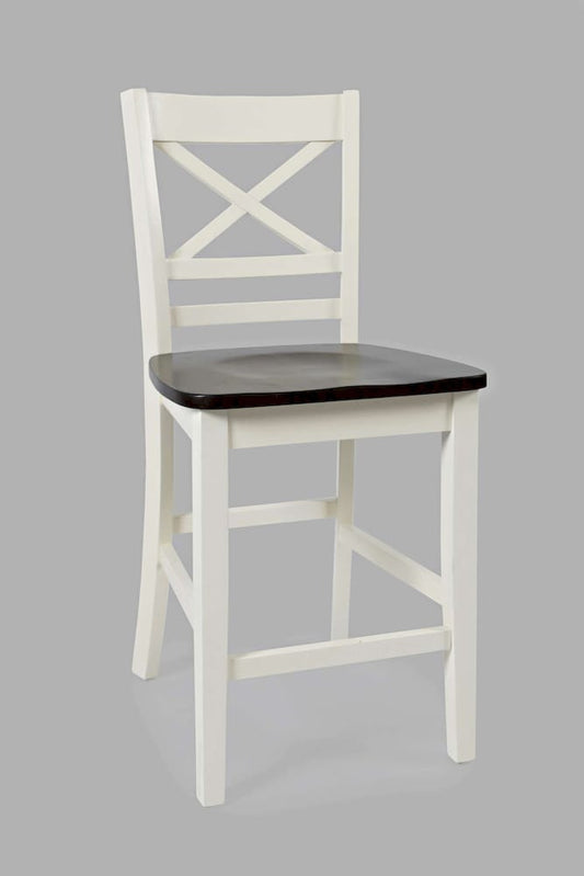 Jofran - Asbury Park X Back Stool in white/Autumn (Set of 2) - 1806-BS395KD view 2