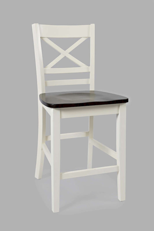 Jofran - Asbury Park X Back Stool in white/Autumn (Set of 2) - 1806-BS395KD view 2