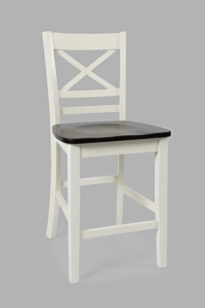 Jofran - Asbury Park X Back Stool in white/Autumn (Set of 2) - 1806-BS395KD veiw 1
