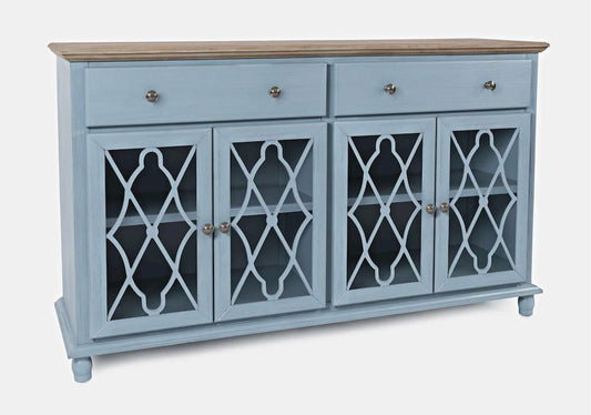 Jofran - Aurora Hills 4 Door Accent Chest - Blue / Bisque - 1997-58 view 2