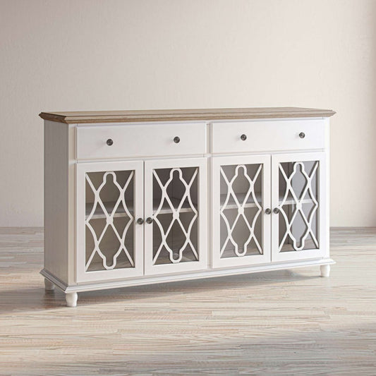 Jofran - Aurora Hills 4 Door Accent Chest - White / Bisque - 1998-58 view 2