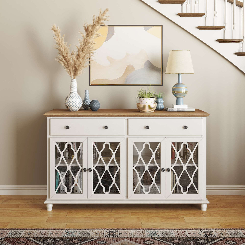 Jofran - Aurora Hills 4 Door Accent Chest - White / Bisque - 1998-58 view 13