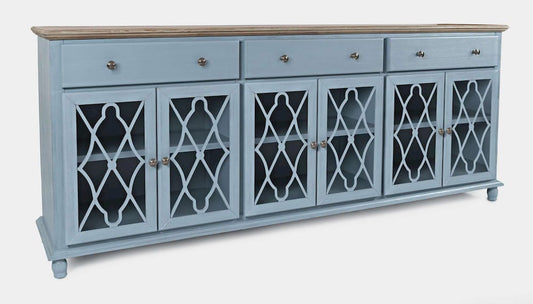 Jofran - Aurora Hills 6 Door Accent Chest - Blue / Bisque - 1997-86 view 2