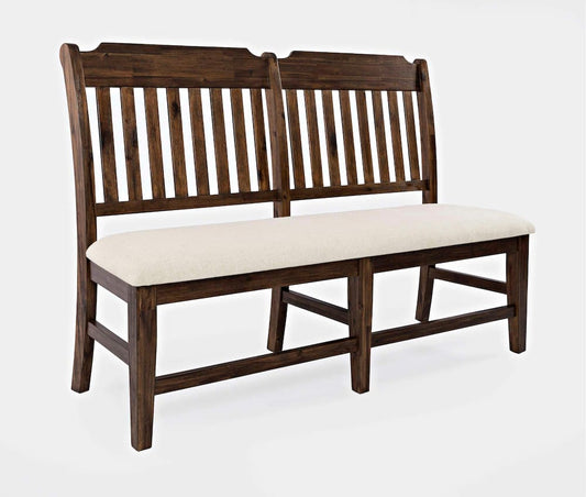 Jofran - Bakersfield 57 Solid Acacia Dining Bench - Wire Brush Brown - 1901-57KD view 2