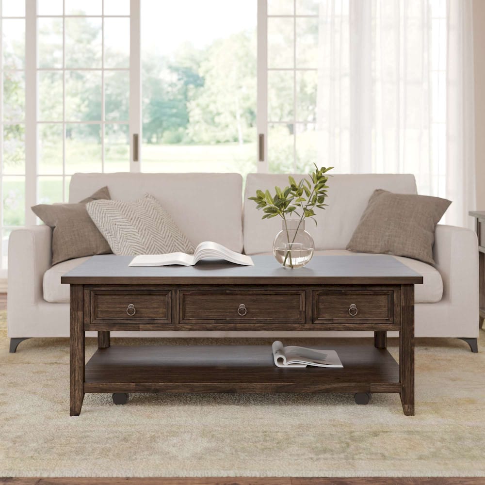 Jofran - Bakersfield Lift-Top Coffee Table - Wire Brush Brown - 1900-1 view 12