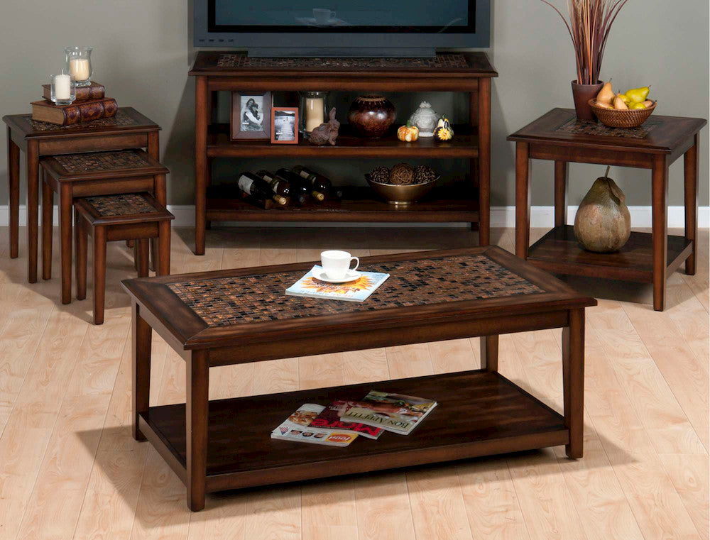 Jofran - Baroque Brown Cocktail Table With Mosaic Tile Inlay - 698-1 view 4