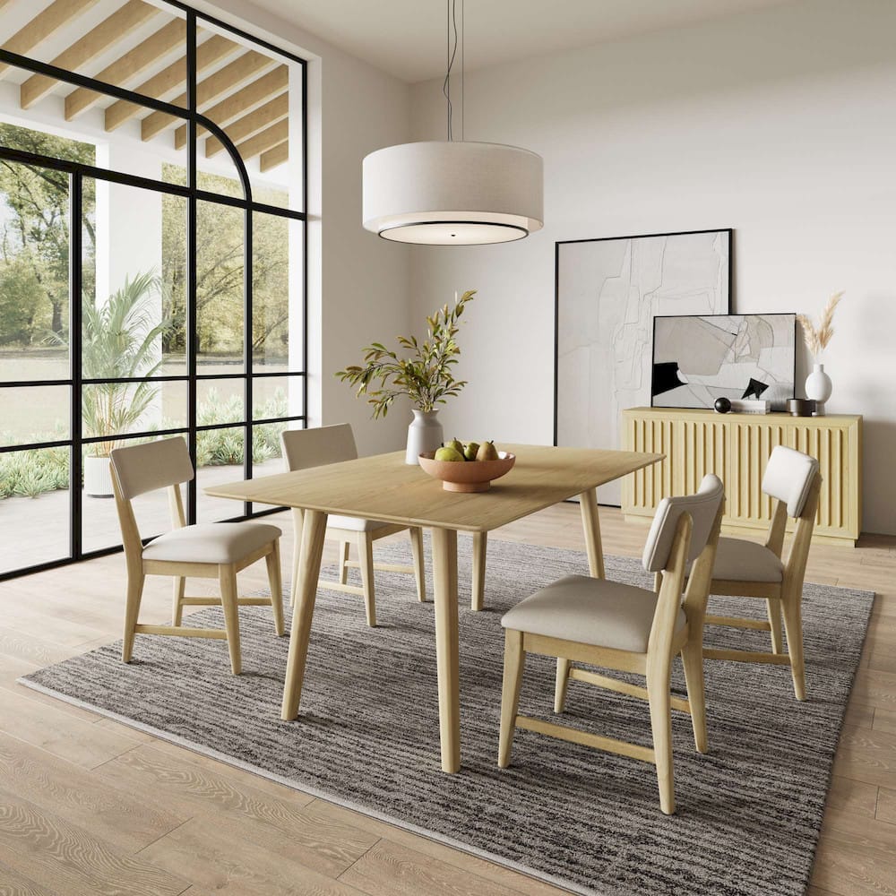 Jofran - Beck Contemporary Upholstered Split Back Dining Chair (Set of 2) in Natural - 2421-BECKNAT view 10