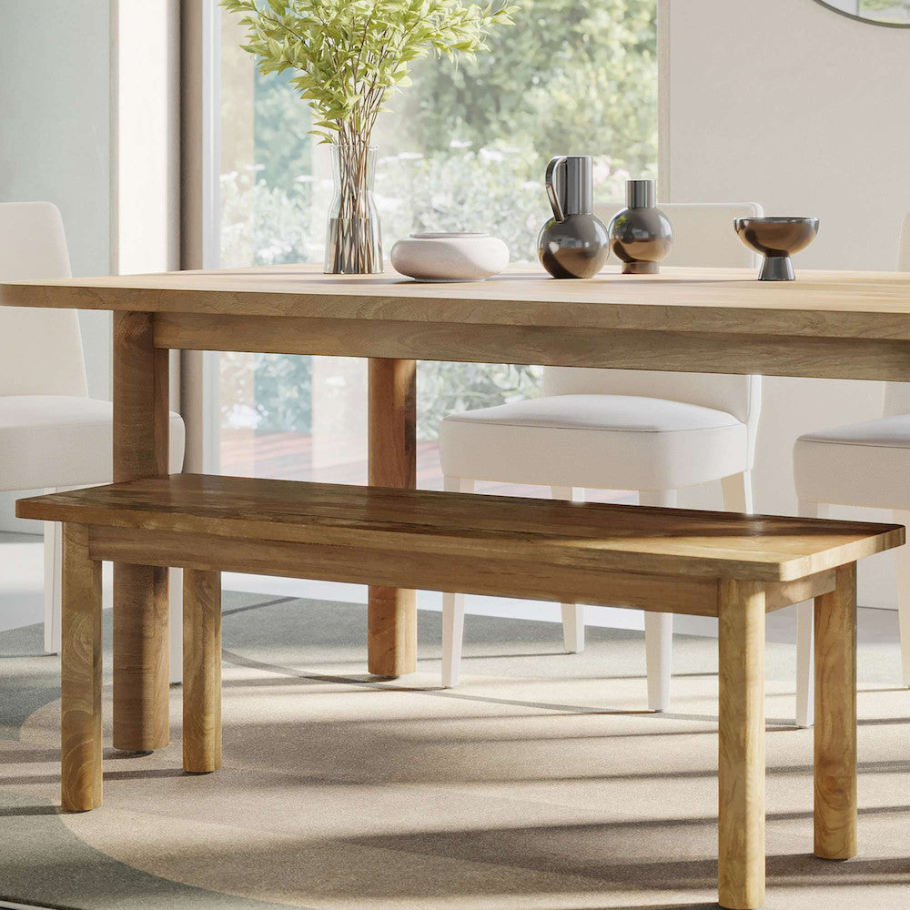 Jofran - Bodhi 50in Rustic Solid Wood Dining Bench, Golden - 2271-BODHIBNG view 9