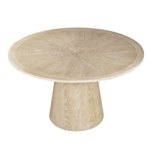 Jofran - Bonn Mid-Century Modern 50in Round Pedestal Dining Table in Linen - 2271-BONN50WSHTBKT view 2