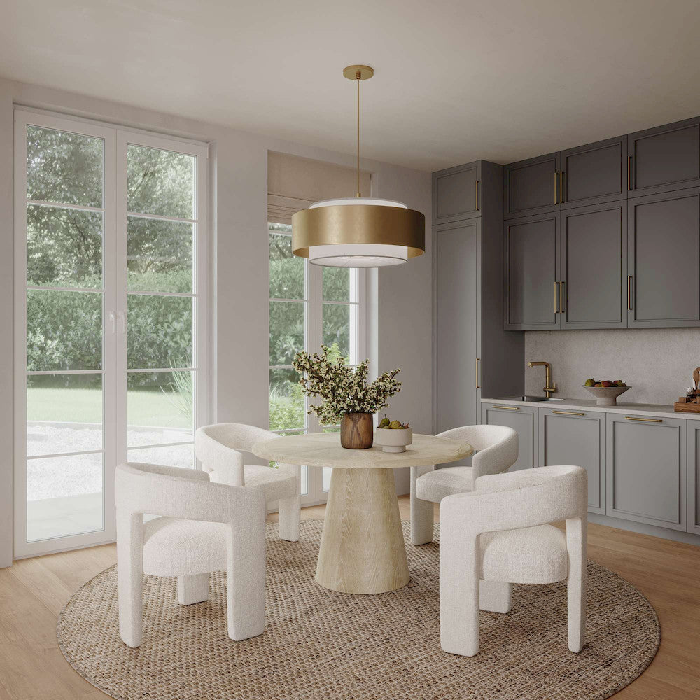 Jofran - Bonn Mid-Century Modern 50in Round Pedestal Dining Table in Linen - 2271-BONN50WSHTBKT view 7
