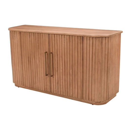 Jofran - Breck Solid Wood 60in Mid-Century Modern Curved Sideboard Bar Storage Cabinet - 2381-60 view 2