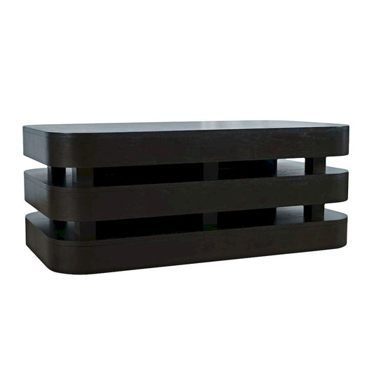 Jofran - Brix Mid-Century Modern Floating Sculpture Layered Coffee Table with Caster Wheels - 2370-1ESP view 2