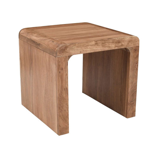 Jofran - Brooklyn Mid-Century Modern Solid Wood Square Waterfall Curved End Table - 2468-3 view 2