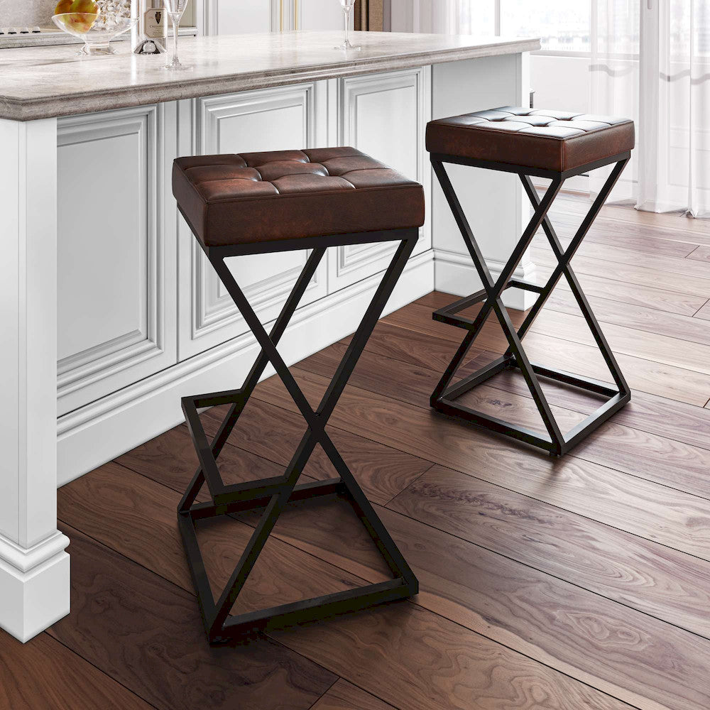 Jofran - Brooks Leather Stool - Dark Sienna - 1730-192DS view 10