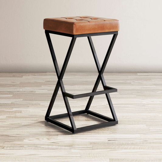 Jofran - Brooks Leather Stool - Saddle - 1730-192S view 2