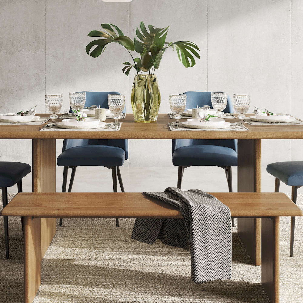 Jofran - Burke 54in Rustic Modern Solid Wood Dining Bench, Golden - 2271-BURKEBNG view 13