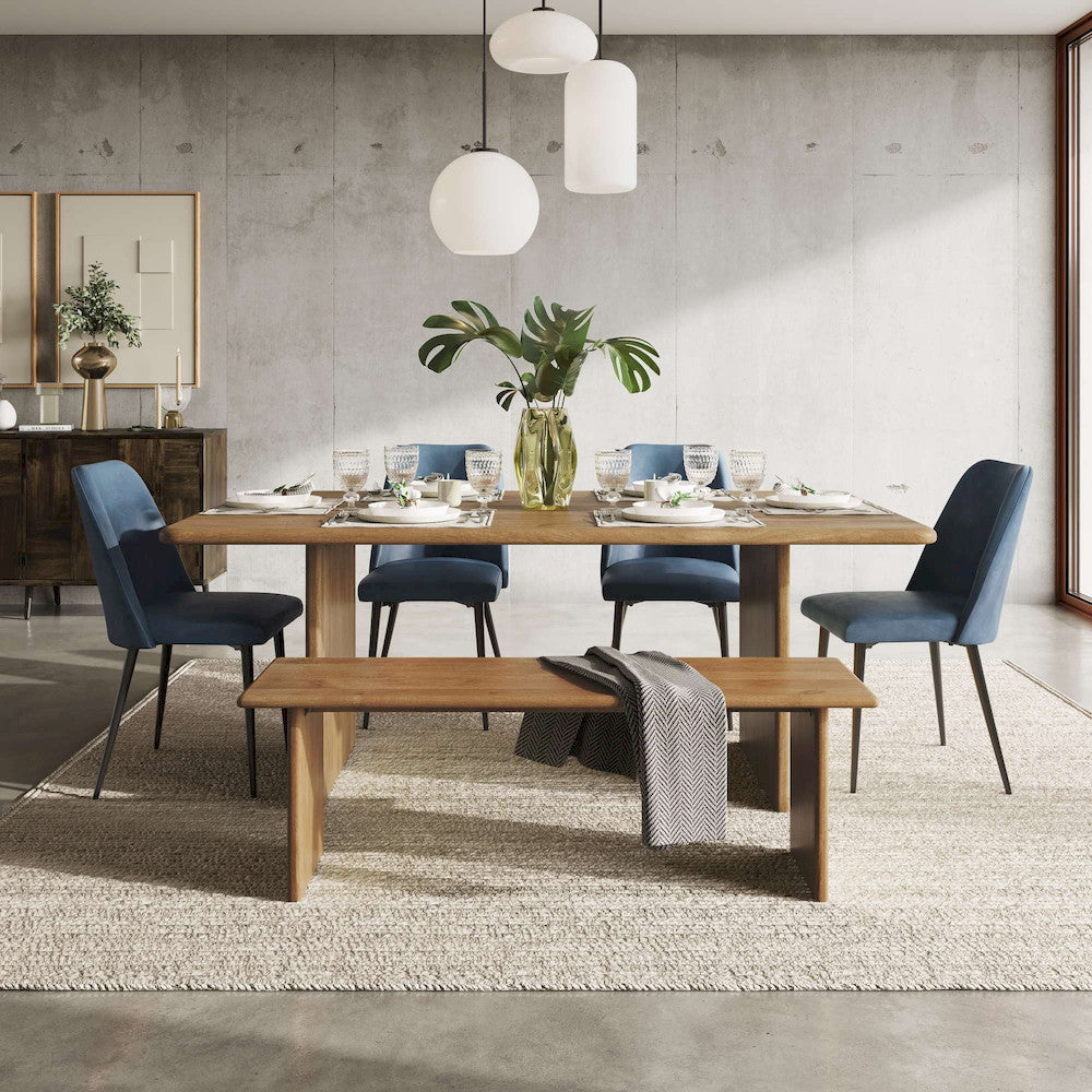 Jofran - Burke 76in Rustic Modern Solid Wood Dining Table, Golden - 2271-BURKEDTG view 13