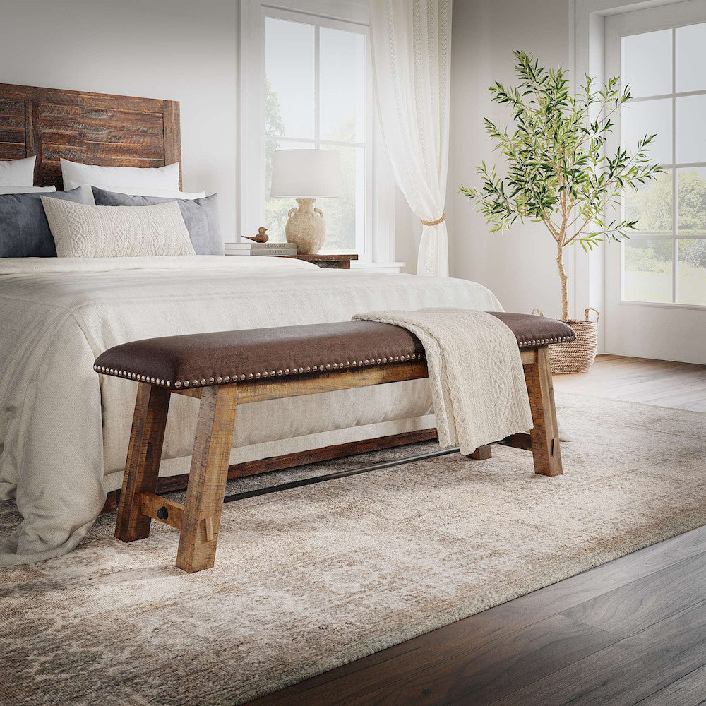 Jofran - Cannon Valley Bench with UPH Seat - 1511-56KD view 12
