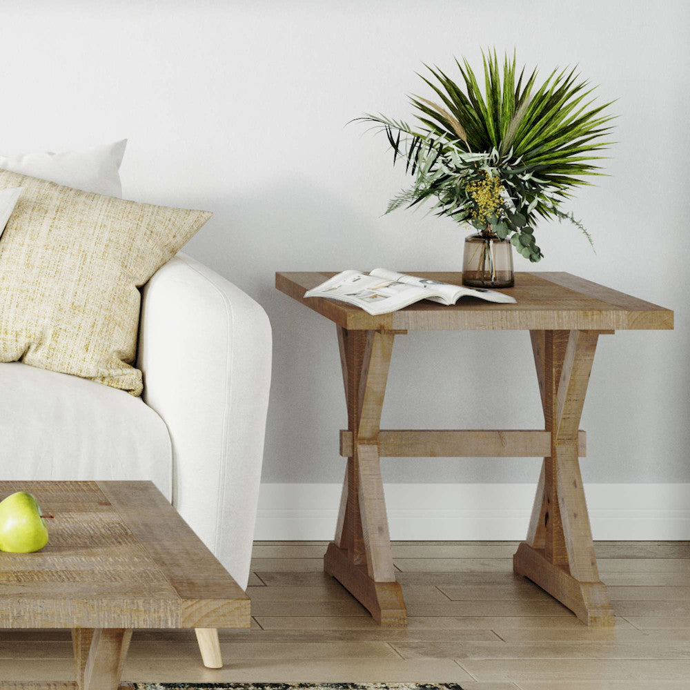 Jofran - Carlyle Crossing Distressed Pine End Table - Distressed Light Brown - 1920-3 view 9
