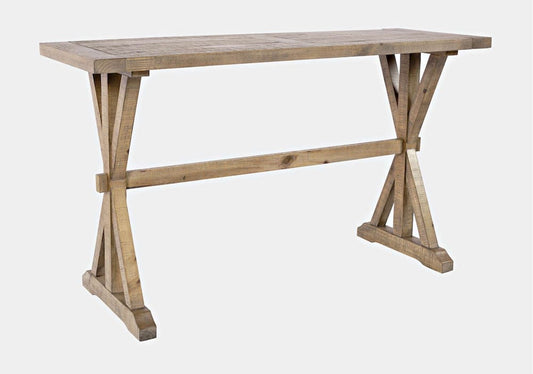 Jofran - Carlyle Crossing Distressed Pine Sofa Console Table - Distressed Light Brown - 1920-4 view 2