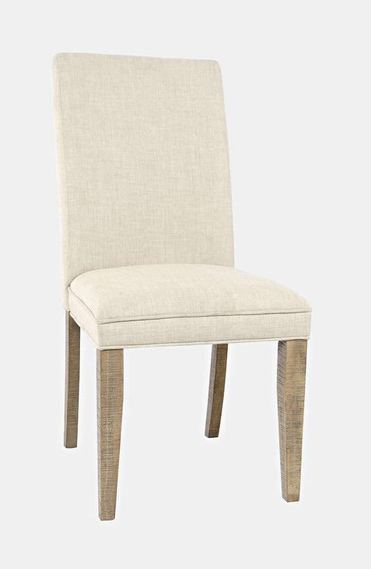 Jofran - Carlyle Crossing Distressed Pine Upholstered Dining Chair (Set of 2) - Distressed Light Brown - 1921-405KD view 2