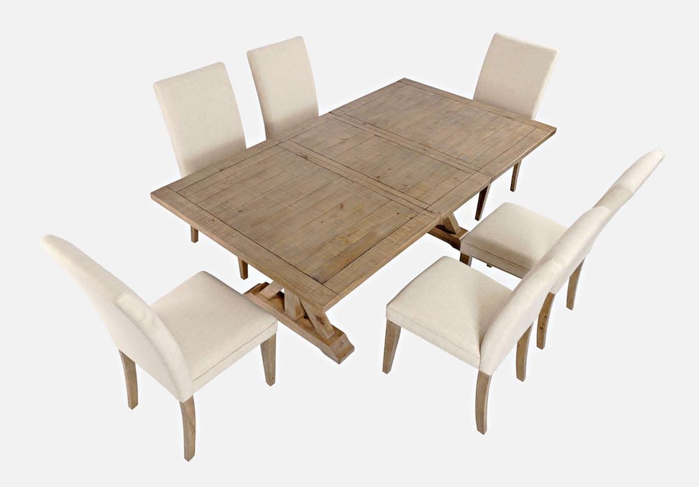 Jofran - Carlyle Crossing Solid Pine 78in Seven-Piece Dining Set with Upholstered Chairs - 1921-78D-7U view 10
