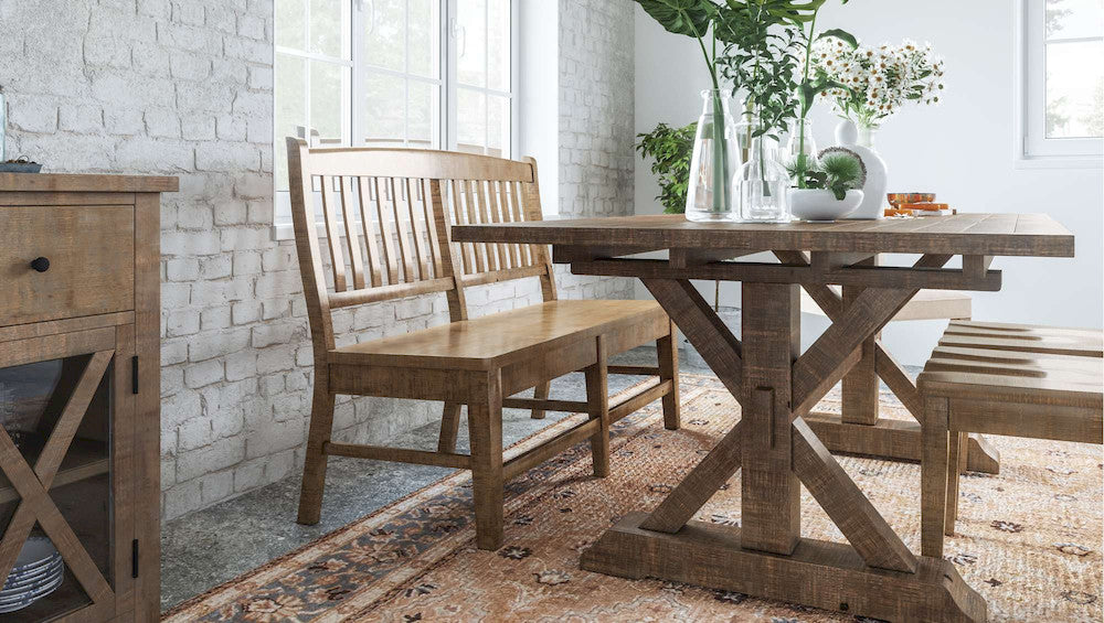Jofran - Carlyle Crossing Solid Pine Extension Dining Table - Distressed Light Brown - 1921-78DNGKT view 6