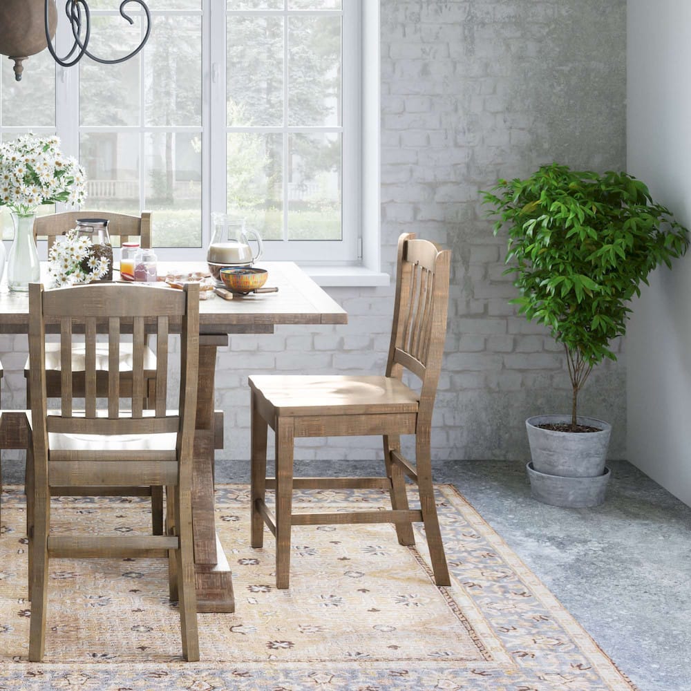 Jofran - Carlyle Crossing Solid Pine Slatback Stool (Set of 2) - Distressed Light Brown - 1921-BS420KD view 7