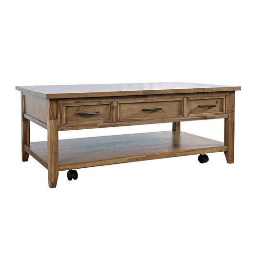 Jofran - Claremont Transitional Rustic Wood Lift-Top Coffee Table with Wheels - 2400-1 view 2