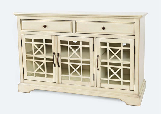 Jofran - Craftsman Antique Cream 50in Media Unit - 675-50_CLOSEOUT view 2
