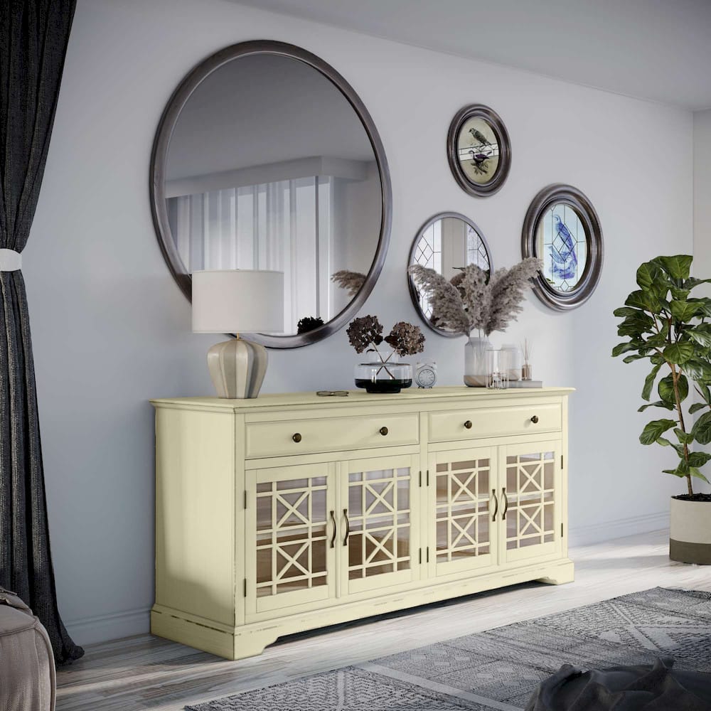 Jofran - Craftsman Antique Cream Media Unit - 675-9_CLOSEOUT view 8