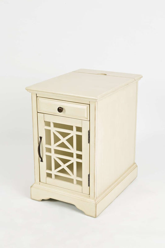 Jofran - Craftsman Poer Chairside Table in Antique Cream - 675-22 view 2